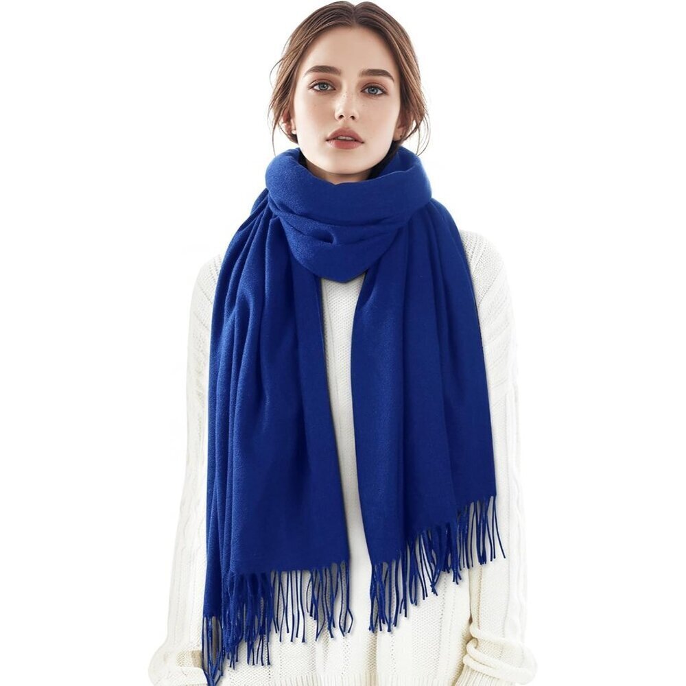 Women's Sapphire Winter Classic Pashmina Shawls Cashmere Feel Scarves Wraps